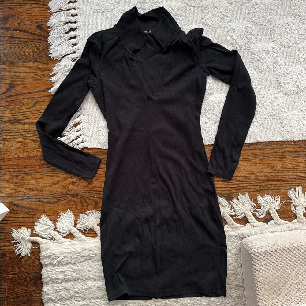 Zara ribbed fitted dress